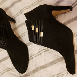 Black Suede Ankle Bootie Size 12 Bella Vita